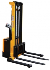 Powered Hand Truck has adjustable fork sizes range from 2.25” lowered to 115" raised height.