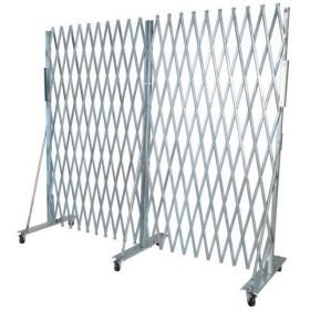 Portable gates can be quickly folded for storage.